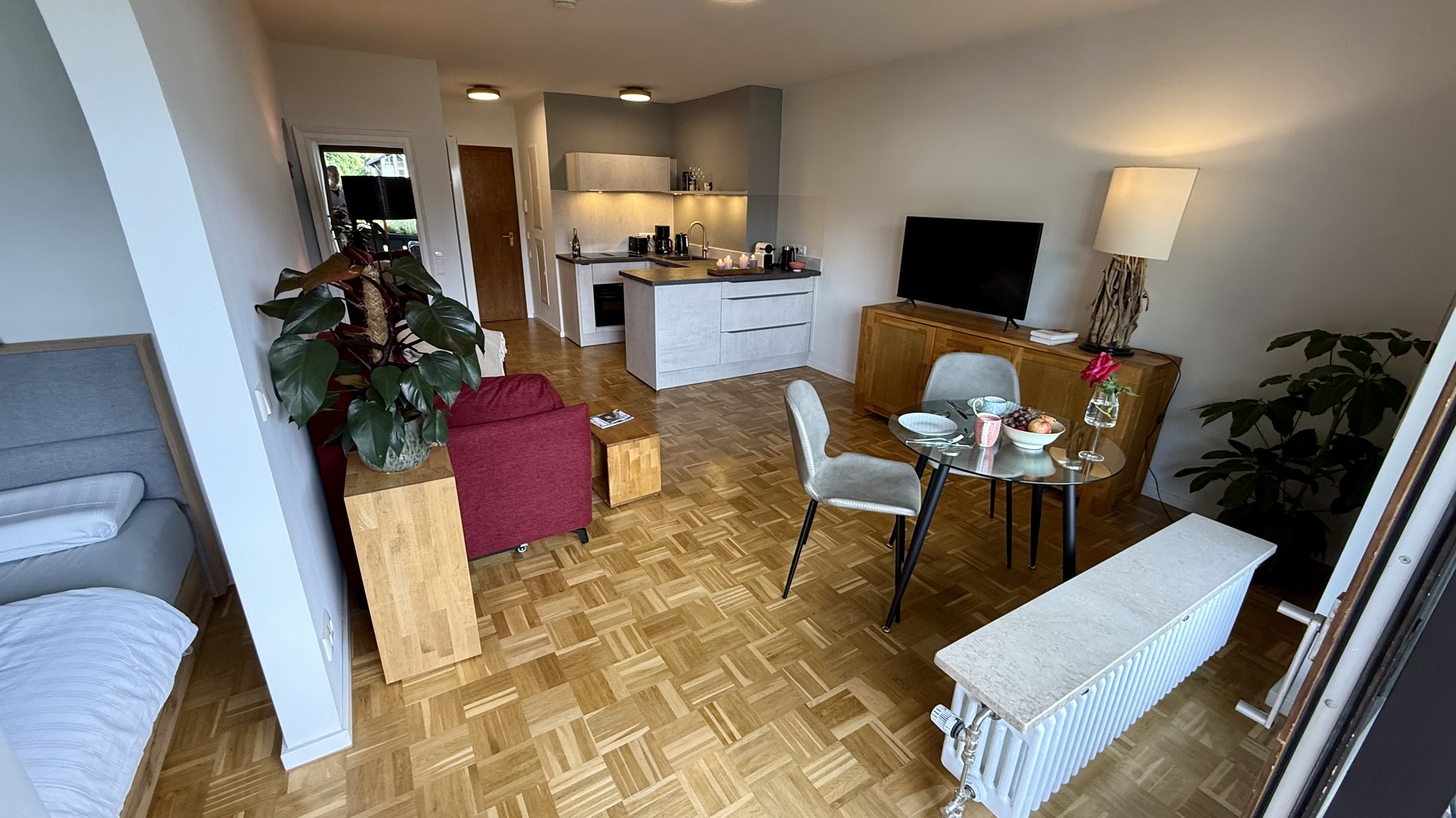 Wohnbereich der Ferienwohnung in Garmisch-Partenkirchen